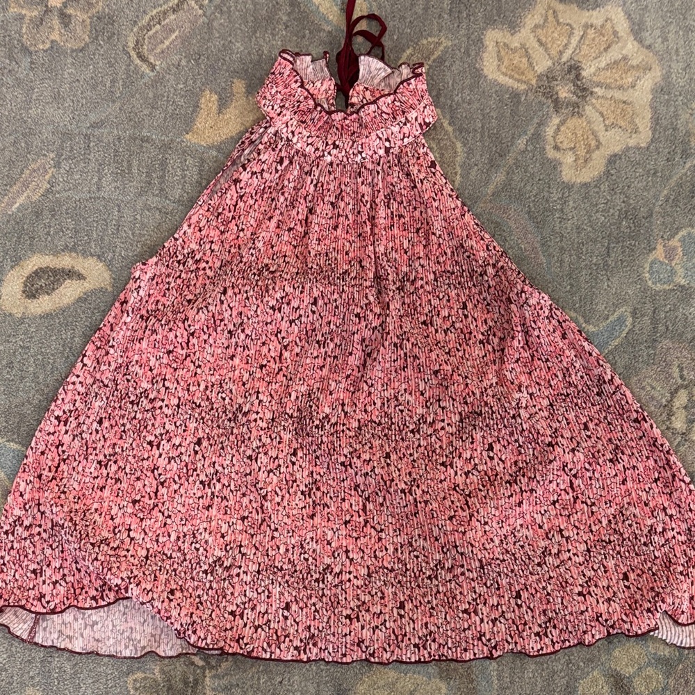 Easel Pink Floral Halter top